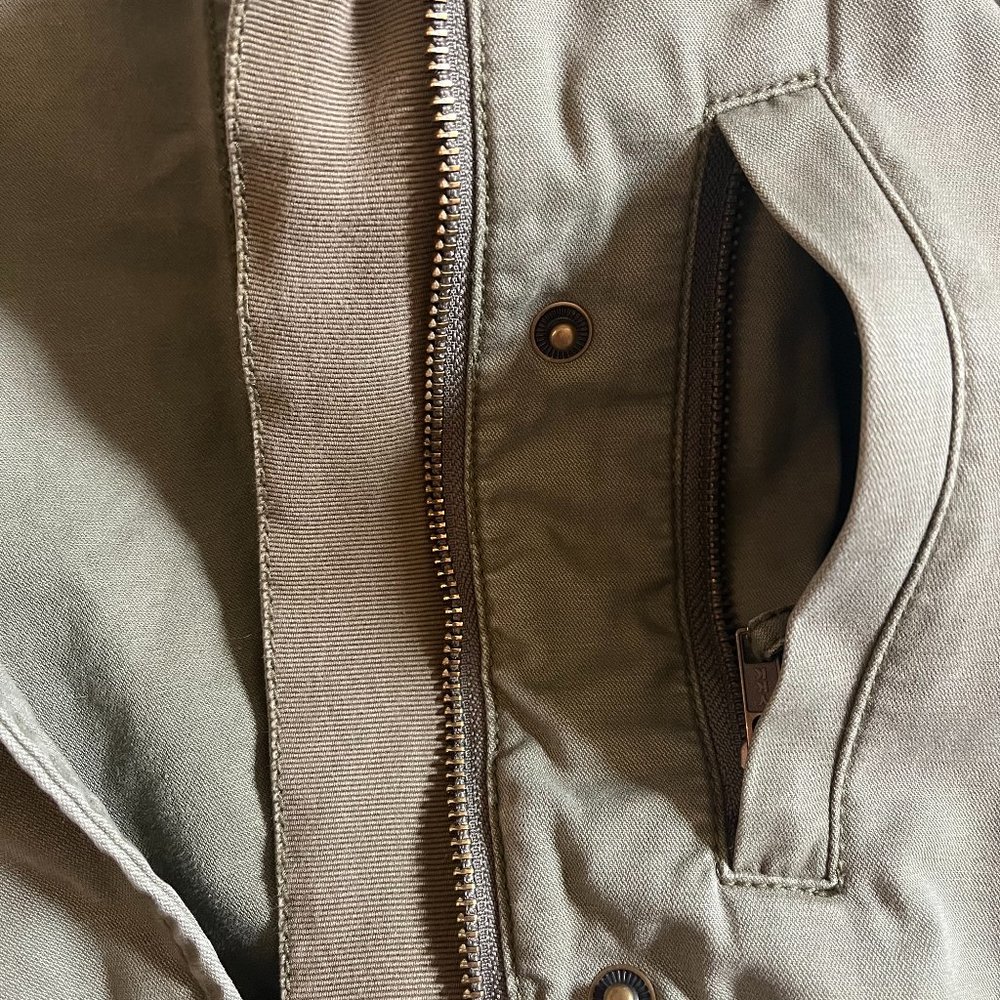 **Madewell "Passage Jacket" | XXS | Army Surplus Green | Cinch Waist | Pockets** - Picture 8 of 12